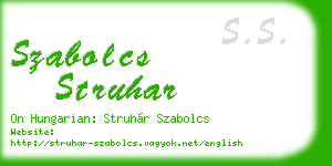 szabolcs struhar business card